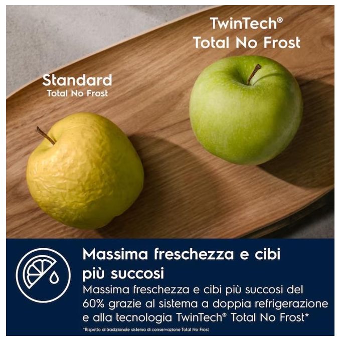 Electrolux KNT6ME19S Serie 600 Frigorifero da Incasso Combinato Total No Frost 269 L 188 cm Classe E 37 dB TwinTech colore Bianco