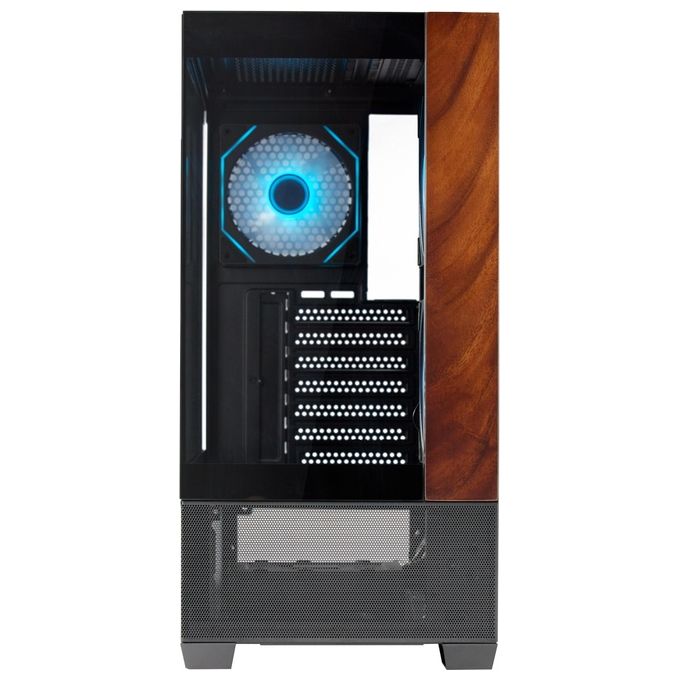 Cooler Master E690-KHNN-S00 Elite 690 Wood Case Midi Tower ATX con Pannello Frontale in Legno Naturale e Vetro Temperato Panoramico a 270° 3 Ventole ARGB Preinstallate USB 3.2 Gen2x2 Type-C colore Nero