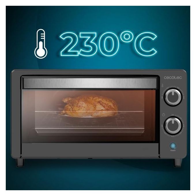 Cecotec 03816 BakeandToast 1090 Forno da Tavolo Elettrico 10 L 1000 W Timer 60 min Temperatura fino a 230 °C colore Nero
