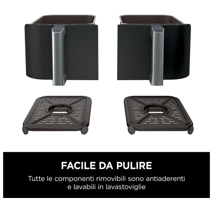 Ninja AF300EU Friggitrice ad aria 7,6 L 2470 W Dual Zone 6 programmi Display digitale colore Nero