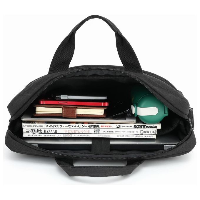 Celly MESSENGERBAGBK Borsa Messenger Porta PC Notebook fino a 15,6'' Poliestere PU 6 scomparti tracolla regolabile colore Nero