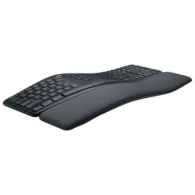 Logitech ERGO K860 Tastiera Ergonomica Wireless Split QWERTY Layout Italiano Bluetooth 2.4 GHz Supporto Polsi colore Grafite