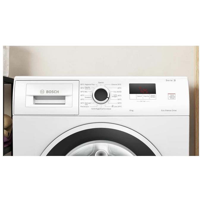 Bosch WGE03200IT Serie 2 Lavatrice a carica frontale 8 kg 1200 rpm Classe a EcoSilence Drive ActiveWater Plus SpeedPerfect Bianco