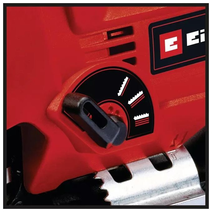 Einhell 4321157 TC-JS 80-1 Kit Seghetto alternativo 550 W 3000 min-1 profondita' taglio 80 mm legno 10 mm acciaio movimento pendolare 4 livelli cambio lama senza attrezzi attacco aspirazione 36 mm colore Nero
