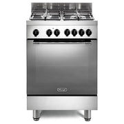 De'Longhi GEMMA 66 ML Cucina 60x60 cm Gas 4 Fuochi Doppia Corona Forno Elettrico 74 L 10 Funzioni Classe A colore Inox