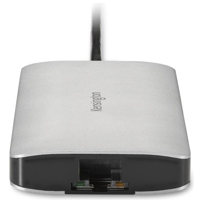Kensington K33820WW UH1400P Hub USB-C 8 in 1 Portatile 4K 60Hz Power Delivery 85W Ethernet SD microSD colore Nero