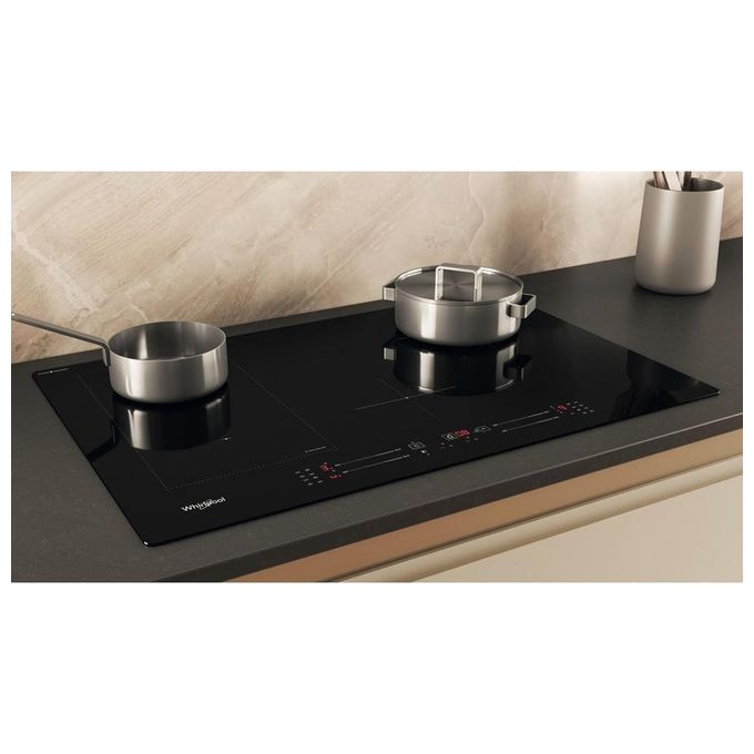 Whirlpool WL S2177 CPNE Piano cottura a induzione 77 cm 4 zone FlexiCook 6° Senso 7200 W colore Nero