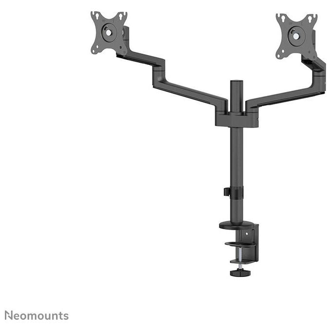 Neomounts W128434745 DS60-425BL2 Braccio per Monitor da Scrivania 2 Schermi Fino a 27'' 8 Kg Regolabile Altezza Profondita' Rotazione 360° colore Nero