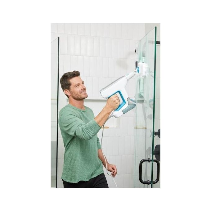 Black and Decker BHSM15FX08 Pulitore a Vapore Portatile 1500 W 0,5 L 8 Accessori riscaldamento 30 s colore Bianco