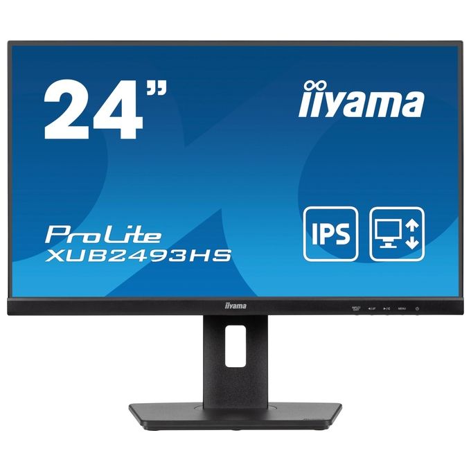 Iiyama XUB2493HS-B6 ProLite Monitor PC 23.8'' IPS Full HD 1920x1080 100Hz 0.5ms AMD FreeSync Altoparlanti HDMI DisplayPort colore Nero