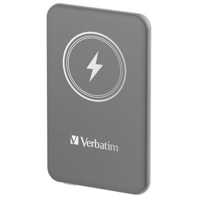 Verbatim Charge 'n' Go Power Bank 5000mah Magnetica Wireless Grigia