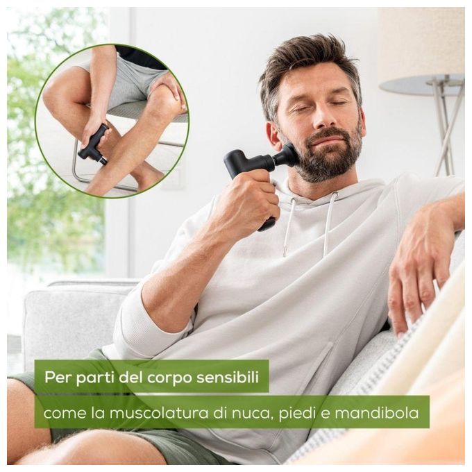 Beurer MG 79 Sensitive Massaggiatore a Pistola 3 livelli intensita' 3 accessori autonomia 3h
