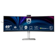Philips 49B2U6900CH Monitor PC Curvo 49'' Dual QHD 5120x1440 USB-C 100W Webcam 5MP Hub USB DisplayPort HDMI colore Nero
