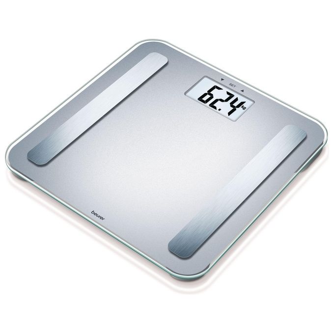 Beurer BF183 Bilancia Pesapersone Diagnostica 180 Kg BIA BMI Grasso Viscerale Display XL 10 Utenti colore Argento