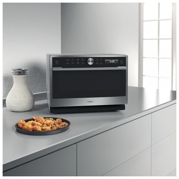 Whirlpool MWSC 9133 SX Supreme Chef Forno a microonde Combinato 33 L 1000 W Grill Vapore Crisp 6° SENSO colore Acciaio Inossidabile