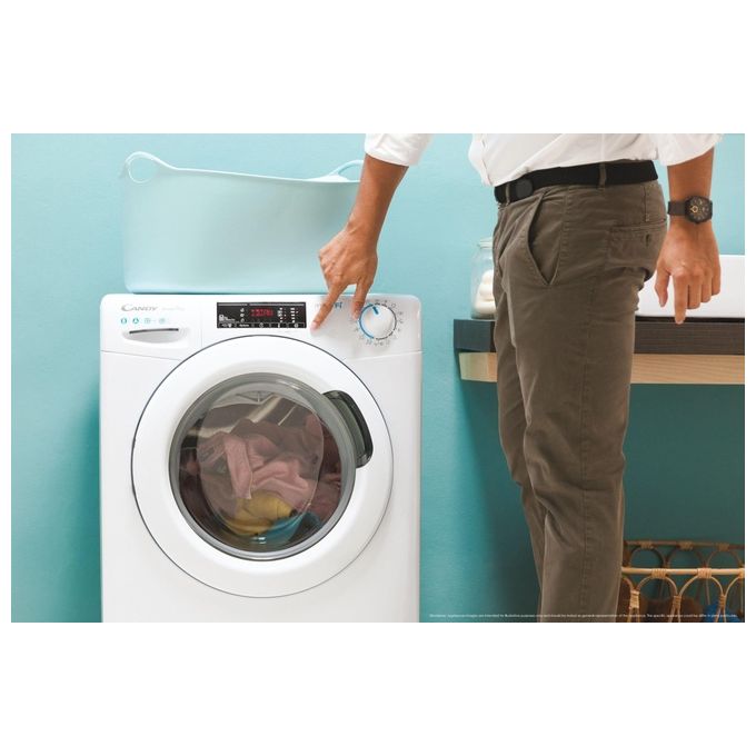 Candy Smart Pro CSO 1285TW4-1-S Lavatrice Caricamento frontale 8 kg 1200 Giri-min Classe B Bianco