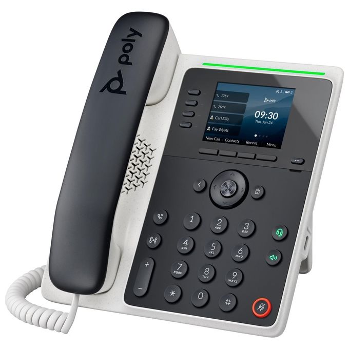 HP Poly 82M87AA Poly Edge E220 Telefono IP 4 linee Display 2.8'' IPS Gigabit Ethernet PoE Bluetooth 5.0 NFC colore Nero