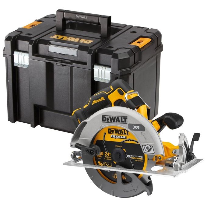 DEWALT DCS573NT-XJ Sega Circolare a Batteria 18V Brushless Diametro Lama 190 mm Profondita' di Taglio 67 mm Inclinazione 57° Luce LED Freno Elettronico colore Giallo-Nero