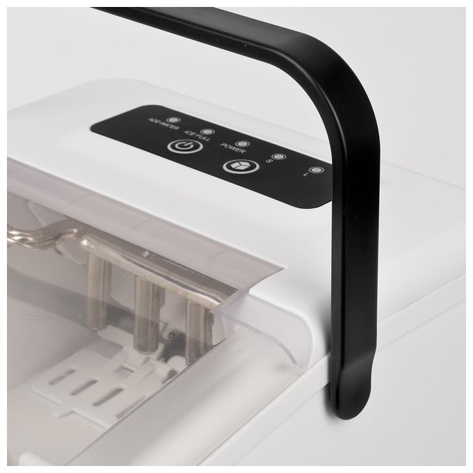 Girmi GH7401 Fabbricatore di Ghiaccio Produzione 1100 Cubetti in 24h Spegnimento Automatico Colore Bianco
