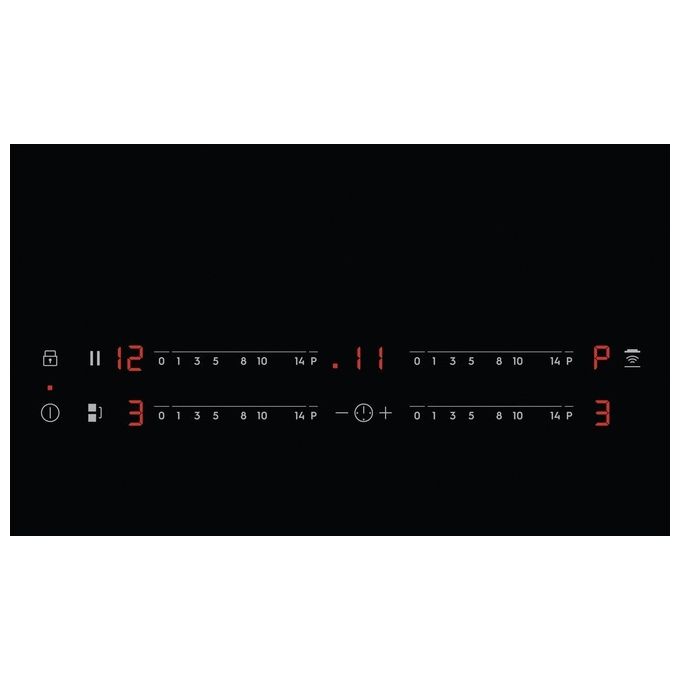 Electrolux EIL83443 Serie 600 Piano cottura a induzione 80 cm 4 zone Bridge Hob2Hood Slider Touch colore Nero