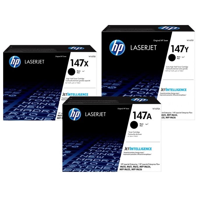 HP W1470Y Cartuccia Toner Nero Extra High Yield fino a 42000 pagine compatibile con LaserJet Enterprise M610 M611 M612 M634 M635 M636 colore Nero