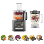 Kenwood FDP31.360GY MultiPro Compact Robot da Cucina 800 W ciotola 2,1 L frullatore 1,2 L colore Grigio