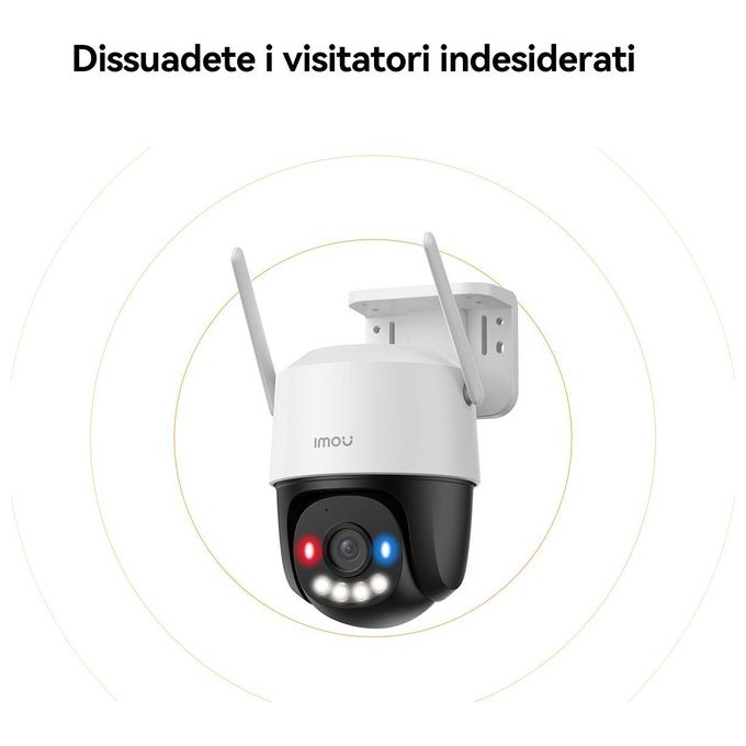 Imou IPC-K7FP-3H0TE-EU Cruiser SC Telecamera IP PTZ 4G 3MP 2K Full Color Wi-Fi 6 IP66 visione notturna 30m sirena 110 dB colore Bianco