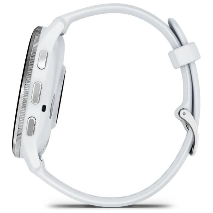 Garmin 010-02784-00 Venu 3 Smartwatch 45 mm Display AMOLED 3,56 cm (1,4'') Risoluzione 454 x 454 Pixel Touch Screen Wi-Fi GPS 8 GB Memoria Interna Batteria 14 Giorni Resistenza 5 ATM colore Argento Bianco