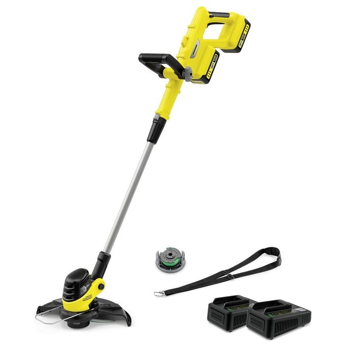 Kärcher 1.445-451.0 LTR 3-18 DUAL BATTERY SET Tagliabordi a Batteria 18 V 2 Batterie 30 cm Linea Automatica colore Nero Acciaio inox Giallo