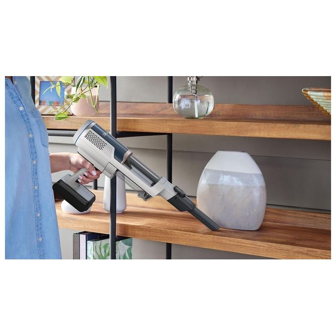 Shark BU3521EU Floor Detect Aspirapolvere a Bastone 2 in 1 Ciclonico Senza Sacchetto 240W 40 min 84 dB colore Blu Bianco