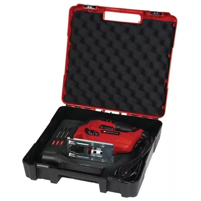 Einhell 4321157 TC-JS 80-1 Kit Seghetto alternativo 550 W 3000 min-1 profondita' taglio 80 mm legno 10 mm acciaio movimento pendolare 4 livelli cambio lama senza attrezzi attacco aspirazione 36 mm colore Nero