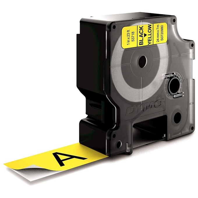 Dymo Nastro D1 24mmx7m Nero Giallo