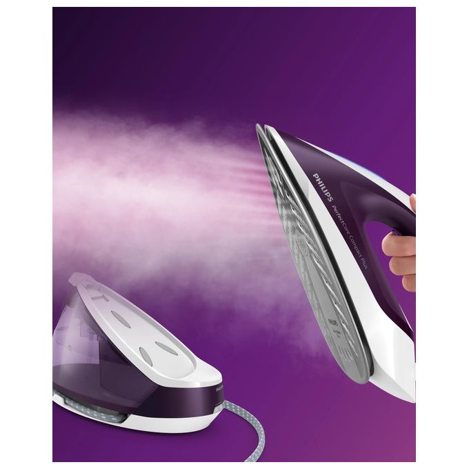 Philips GC7933-30 PerfectCare Compact Plus Ferro da Stiro con Caldaia 2400W 450 g-min 6,5 bar 1,5 L colore Viola