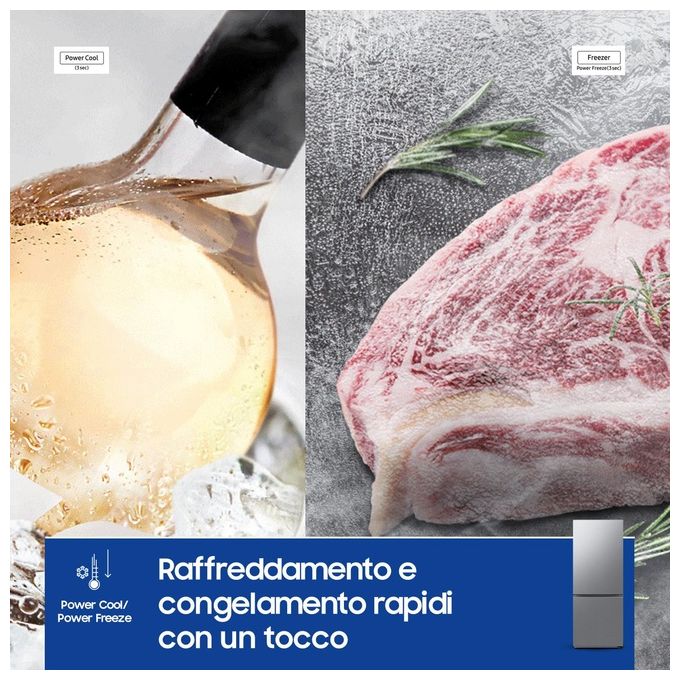 Samsung RB50DG602ES9 F1rst75 Frigorifero Combinato 508 L 192 cm Classe E 35 dB Total No Frost Wi-Fi SpaceMax colore Acciaio Inox
