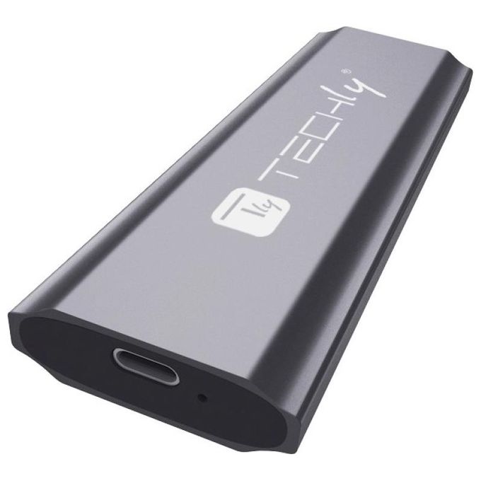 Techly I-CASE USB31C-NVME2 Box Esterno SSD M.2 NVMe SATA USB 3.2 Gen 2 10 Gbit-s colore Grigio