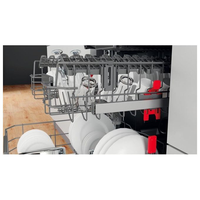 Whirlpool WIO 3O41 PL - Lavastoviglie a scomparsa totale 14 coperti, Classe C, PowerClean Pro, 6° SENSO, Terzo cestello, (82x59,8x55,5 cm), Inox