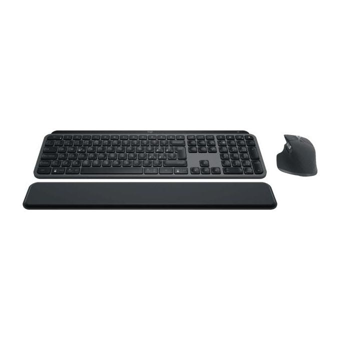 Logitech 920-011609 MX Keys S Combo Kit Tastiera e Mouse Wireless Bluetooth QWERTY Italiano Retroilluminazione LED Palm Rest colore Grafite