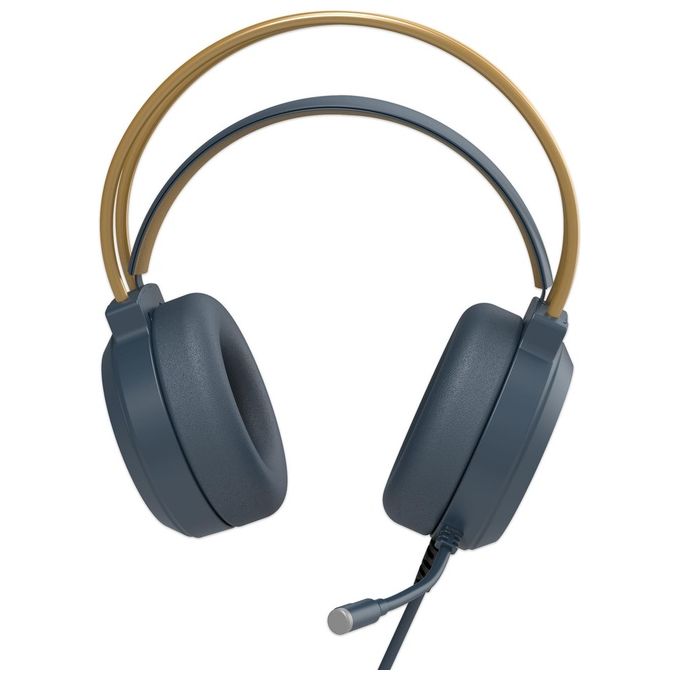 Freaks and Geeks 803494H Hogwarts Legacy Cuffie Gaming Cablate Jack 3.5 mm Microfono Omnidirezionale colore Blu Oro