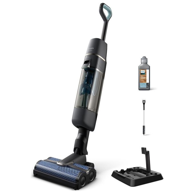 Philips XW7110-01 AquaTrio Serie 7000 Aspirapolvere Lavapavimenti Senza Filo Wet and Dry Autopulizia 180 m² 25 min colore Champagne Grigio