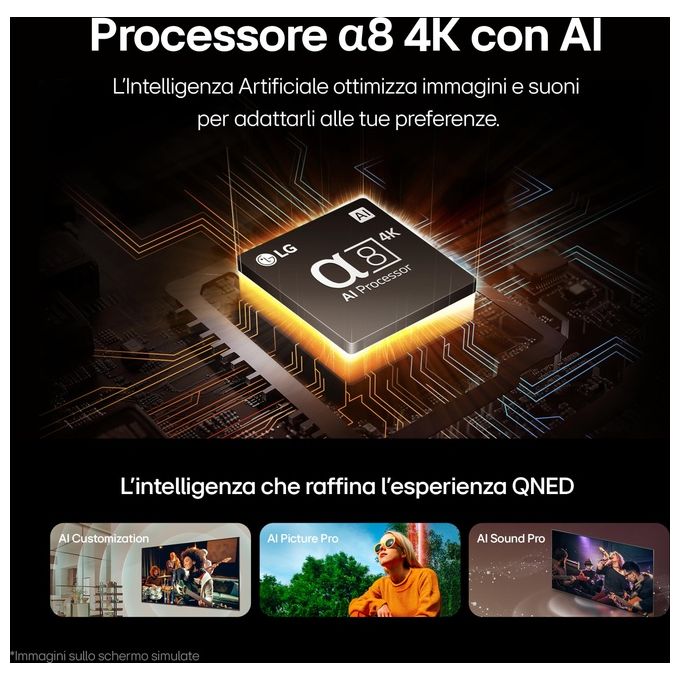 LG 86NANO81T6A NanoCell Smart TV 86'' 4K Ultra HD 120Hz HDR10 webOS 24 Game Optimizer Wi-Fi 5 colore Blu