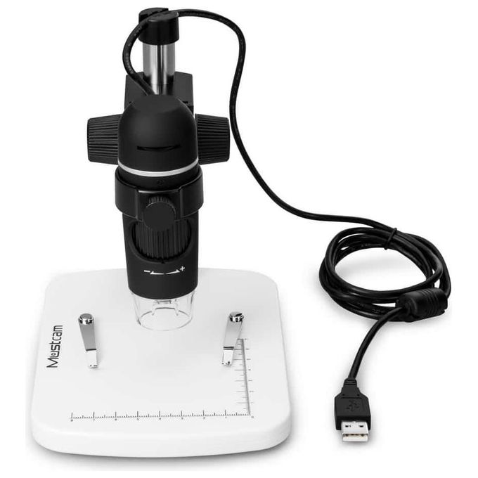 DIPROGRESS DP-H-USB5 HOOKE Microscopio Digitale Portatile 5MPX Ingrandimento 10X-300X con Tavolino colore Nero