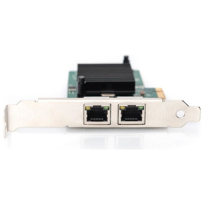 Digitus DN-10132 Scheda di Rete Gigabit Ethernet PCIe x1 2 Porte RJ45 1000 Mbit-s Chipset Intel 82575EB Low Profile