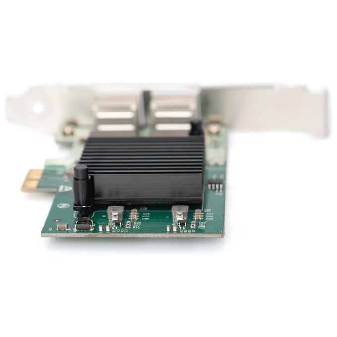 Digitus DN-10132 Scheda di Rete Gigabit Ethernet PCIe x1 2 Porte RJ45 1000 Mbit-s Chipset Intel 82575EB Low Profile