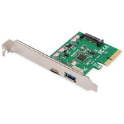 Digitus DS-30225 Scheda PCI Express 2 porte USB 3.1 Gen 2 fino a 10 Gbps con USB Type-C e USB-A colore Nero