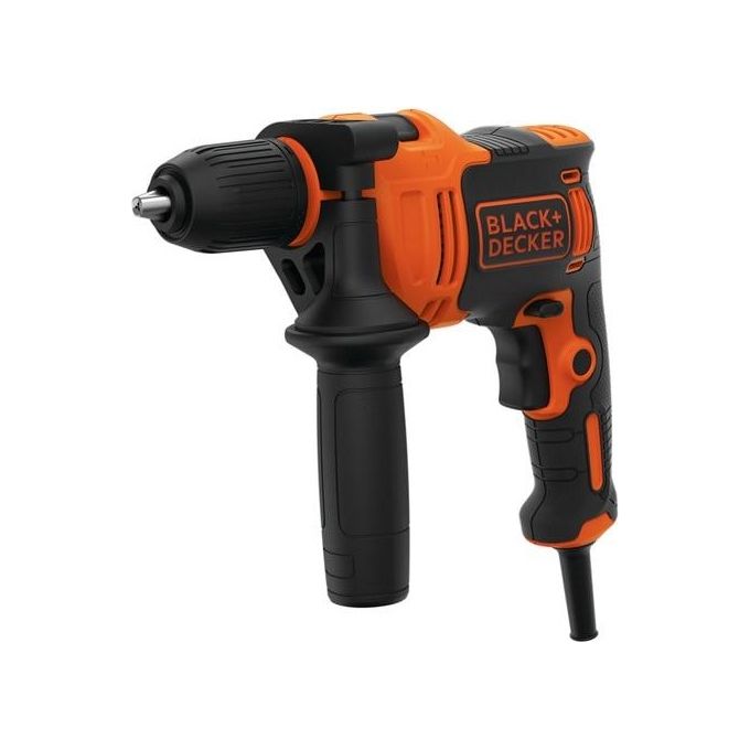 Black+Decker Trapano Percussione 2 Velocita'  Meccaniche 550W Mandrino Autoserrante con Valigetta e Accessori