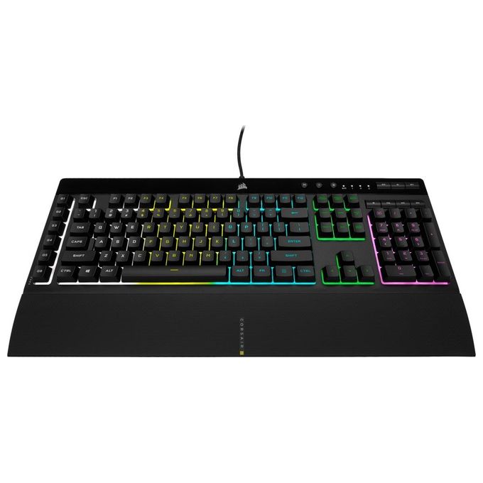 Corsair CH-9226765-IT K55 RGB PRO Tastiera Gaming a Membrana Cablata QWERTY Layout IT LED RGB 5 Zone 6 Macro Tasti IP42 colore Nero
