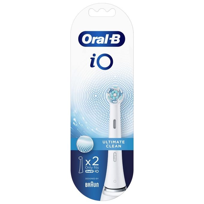Braun Oral-B iO Ultimate Clean Testine di Ricambio per Spazzolino Elettrico 2 Pezzi