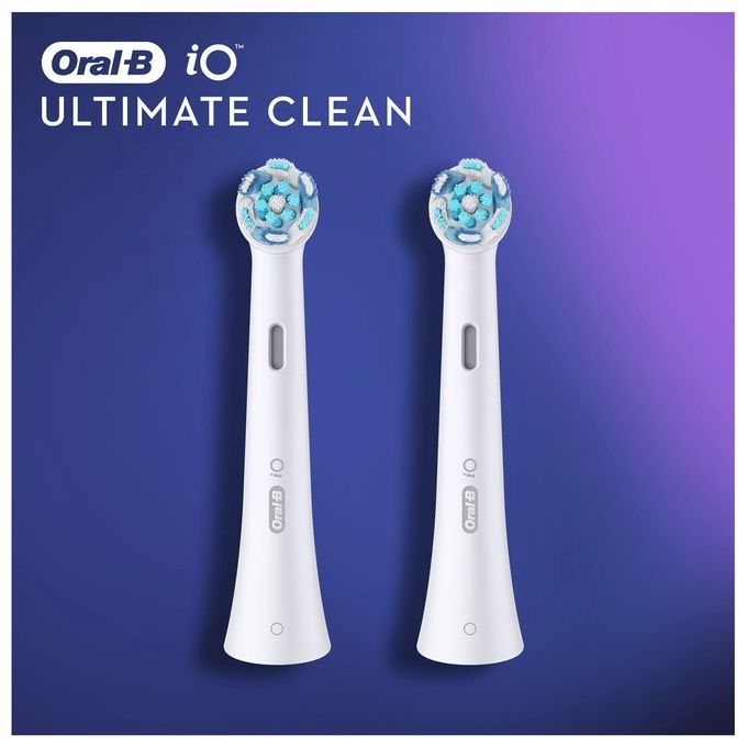 Braun Oral-B iO Ultimate Clean Testine di Ricambio per Spazzolino Elettrico 2 Pezzi