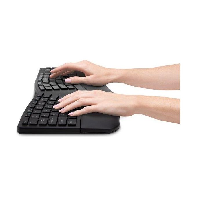 Kensington K75406IT Pro Fit Ergo Kit Tastiera e Mouse Wireless Ergonomico Layout Italiano 2.4 GHz Bluetooth colore Nero