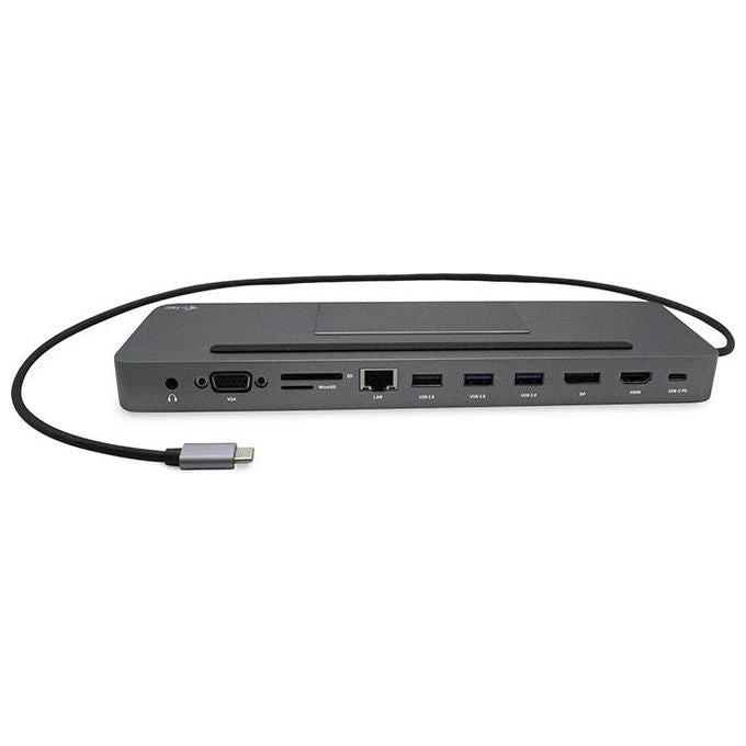 I-tec C31FLATDOCKPDPRO Docking Station USB-C 4K 3 Display Power Delivery 85W Ethernet Gigabit colore Grigio